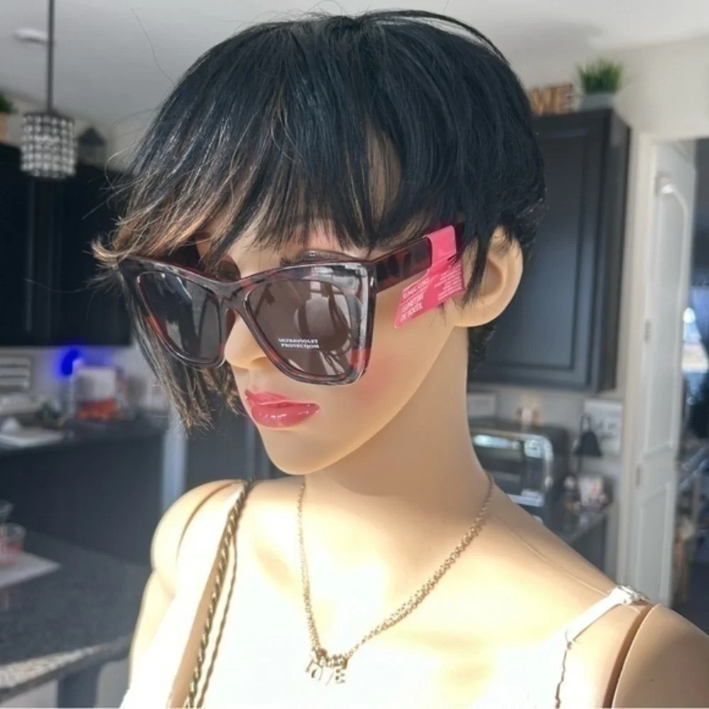 💋NWT Oversized Tortoise brown Cat eye sunglasses sunshades